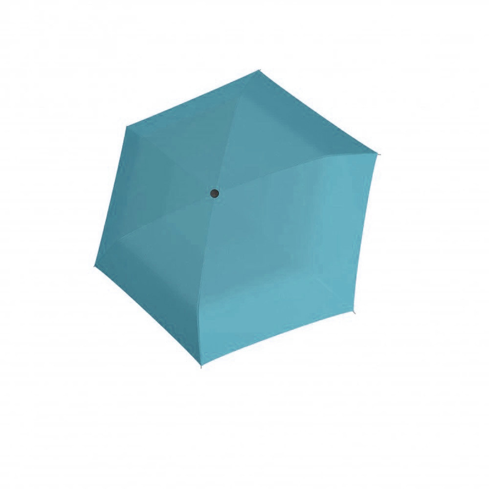 Světle modrý dámský skládací mechanický deštník Aubrielle