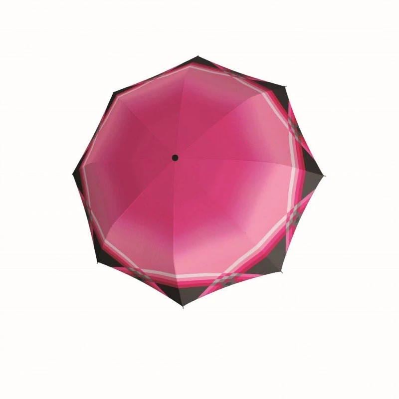 Růžový elegantní vystřelovací dámský holový deštník Velma