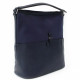 Tmavě modrá velká dámská zipová kabelka Unigita
