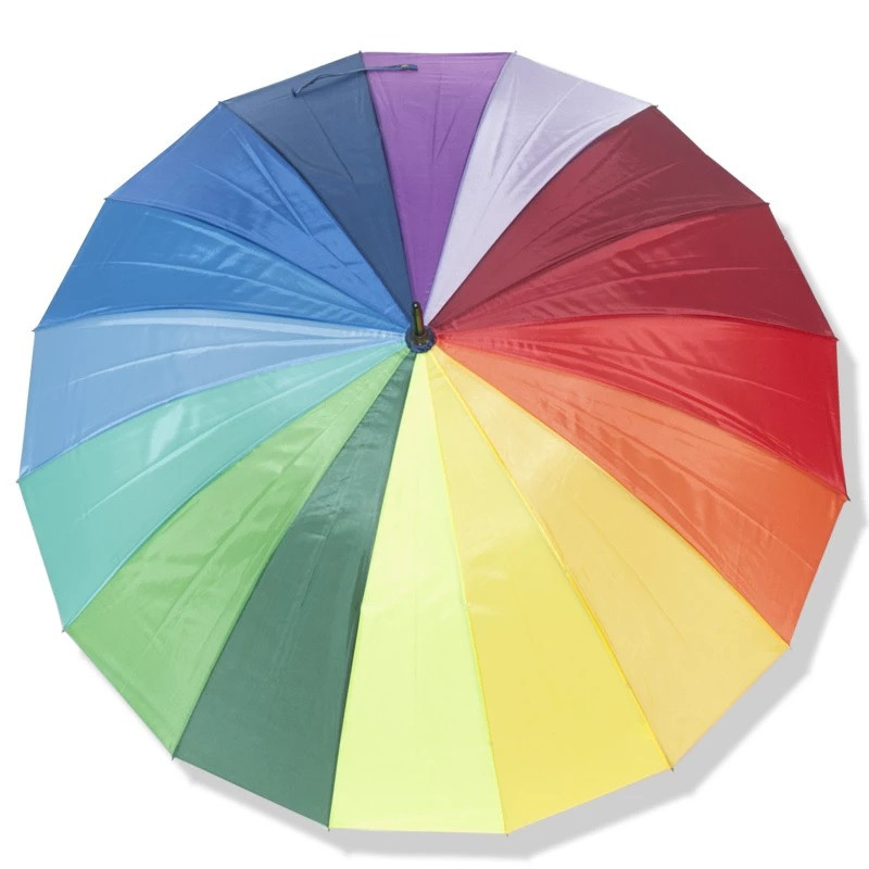 Duhový barevný mechanický dámský holový deštník Taffona