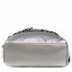 Stříbrný prošívaný dámský zipový batoh Takara