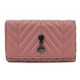 Tmavě růžová klopnová dámská peněženka s kovovou ozdobou Tarquinia