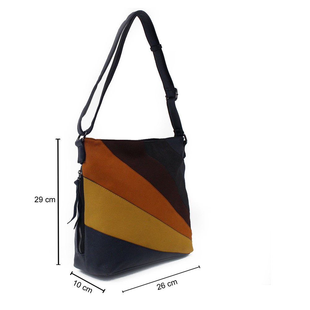 Tmavě modrá barevná dámská crossbody kabelka Cymba