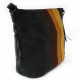 Černá zipová dámská kabelka s barevnými pruhy Jaylin