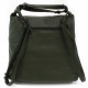 Tmavě zelená dámská kabelka s kombinací batohu Devara