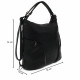 Černá dámská kabelka s kombinací batohu Devara