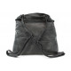 Tmavě šedá dámská kabelka s kombinací batohu Ebonita