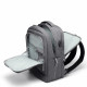 Tmavě šedý moderní vícekomorový batoh s USB portem Rousskin