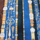 Modrý oboustranný dámský módní šátek Tyeis
