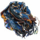 Modrý oboustranný dámský módní šátek Tyeis