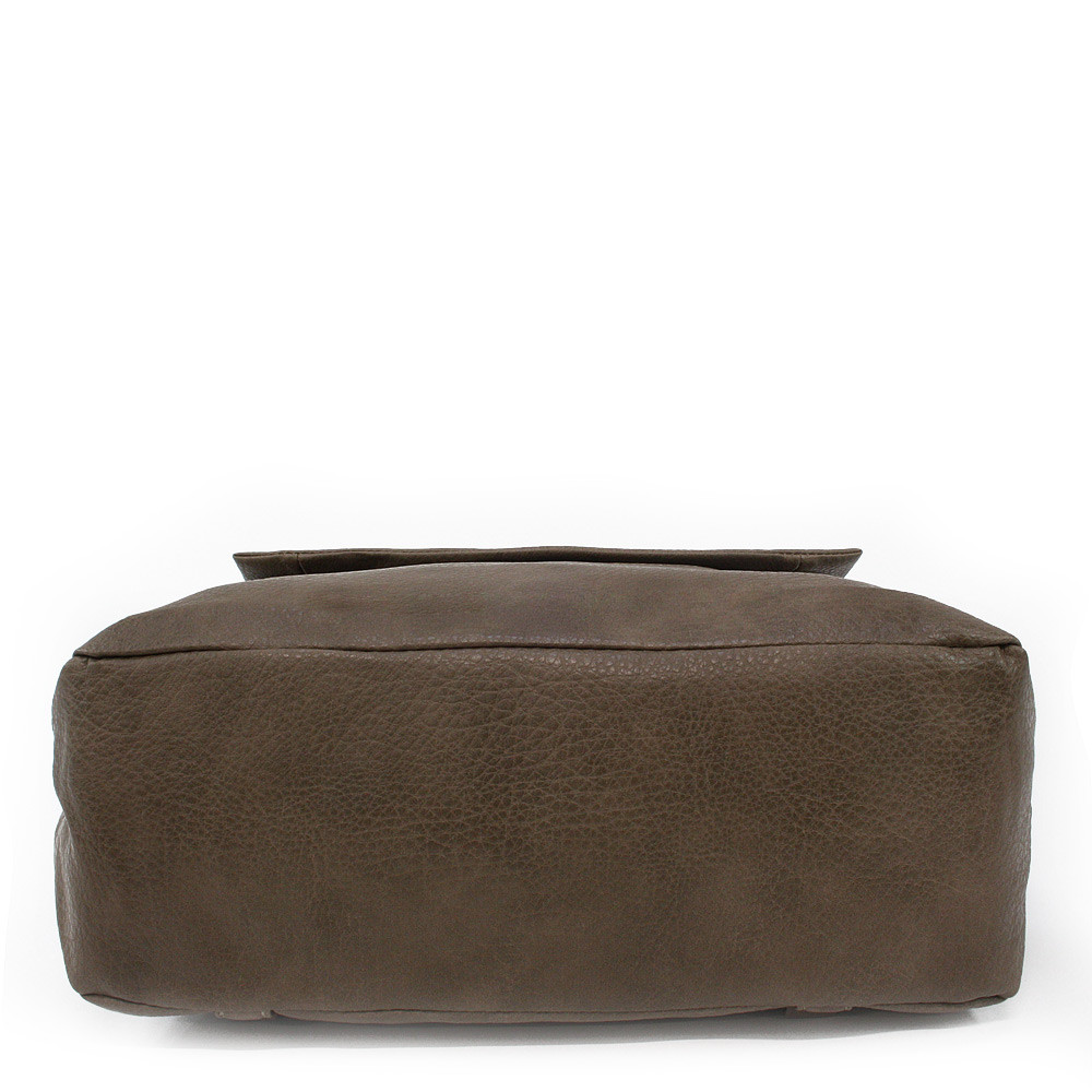 Tmavě hnědý elegantní dámský batoh s kovovou ozdobou Aridai