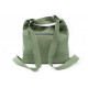 Světle zelená dámská kožená kabelka s kombinací batohu Azaniah