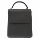 Tmavě šedý stylový klopnový dámský batoh/kabelka Shelah
