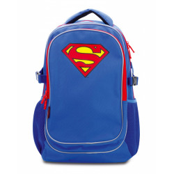 Modrý zipový voděodolný školní batoh s motivem Superman