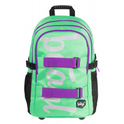 Světle zelený zipový voděodolný školní batoh Harvie