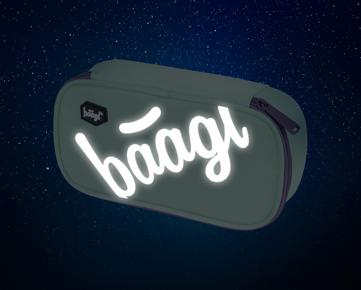 Světle zelený zipový školní penál pro holky Hervie