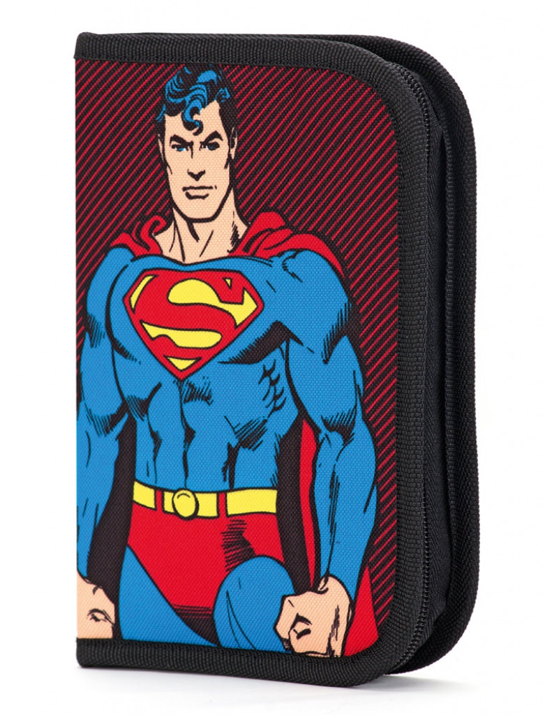 Zipový školní penál pro kluky s motivem ikonického komiksového hrdiny Superman