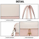 Růžovobéžový luxusní dámský kabelkový set 3v1 Doreen