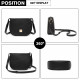 Černá jednoduchá elegantní dámská crossbody kabelka Maynard