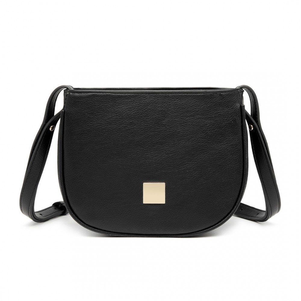Černá jednoduchá elegantní dámská crossbody kabelka Maynard