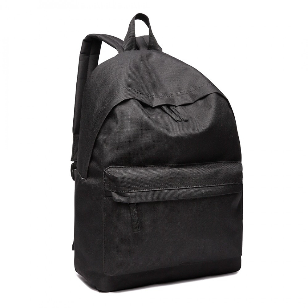 Černý jednoduchý zipový batoh Rogelio
