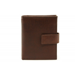 Tmavě hnědá dámská kožená peněženka se zápinkou Bartlett