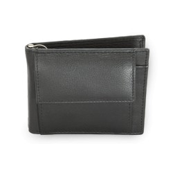 Černá pánská kožená peněženka - dolarovka Parker