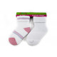 Světle růžové pruhované kojenecké froté ponožky Laurence 12-18 měsíců