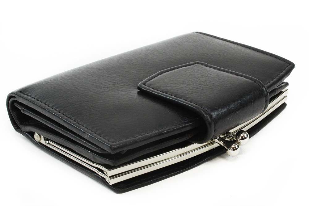 Černá dámská kožená rámová peněženka Norah
