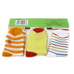 Pruhované dětské kojenecké ponožky s obrázkem 2 - 3 roky Semiel - 3 páry