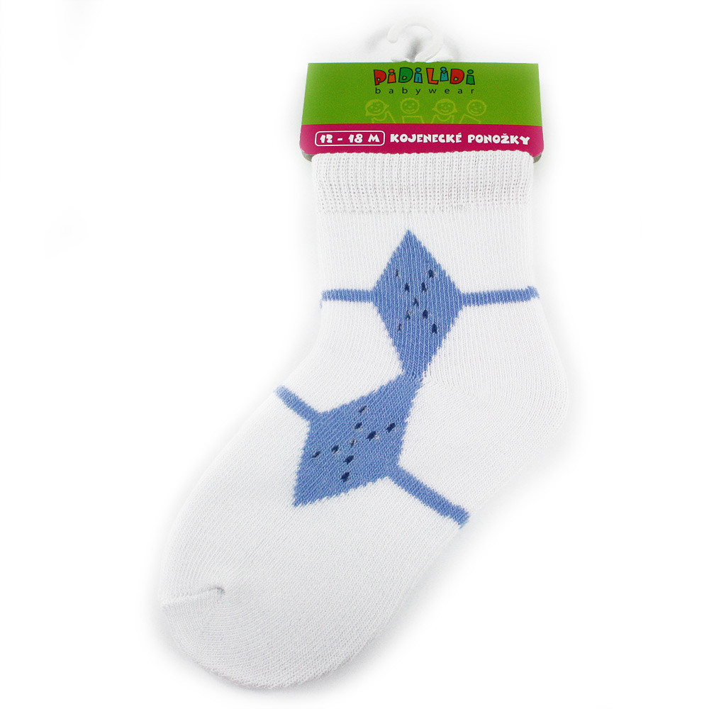 Modrobílé kojenecké chlapecké ponožky Chad 12 - 18 měsíců - 1 pár