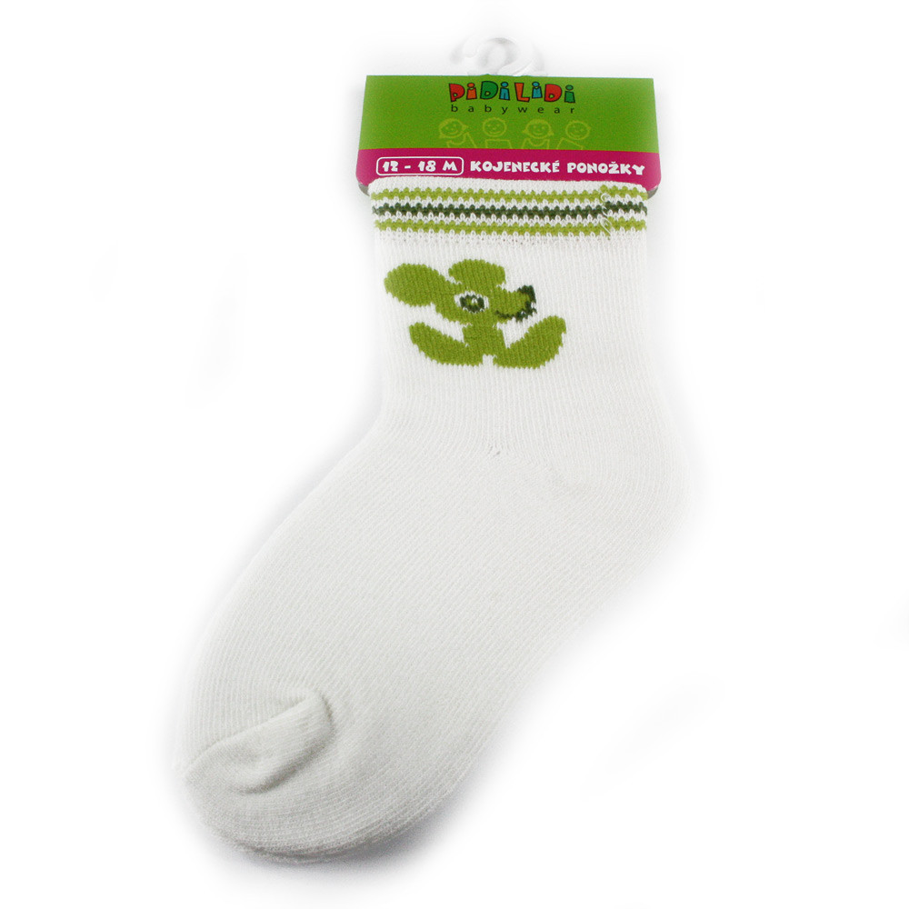 Bílé kojenecké chlapecké ponožky s motivem Chad 12 - 18 měsíců - 1 pár