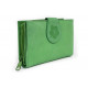 Zelená kožená dámská peněženka se zápinkou Finnel
