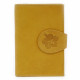 Žlutá kožená dámská peněženka se zápinkou Finnel