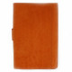 Oranžová kožená dámská peněženka se zápinkou Finnel