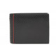 Černá pánská kožená peněženka s barevným pruhem Televie