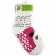 Růžovobílé dívčí kojenecké protiskluzové ponožky 18 - 24 měsíců Aubry