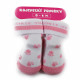 Růžovobílé dívčí kojenecké ponožky 0 - 6 měsíců Aileen - 2 páry