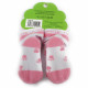 Růžovobílé dívčí kojenecké ponožky 0 - 6 měsíců Aileen - 2 páry