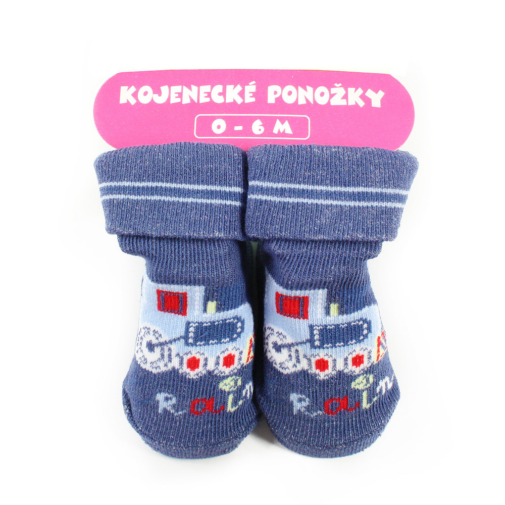 Tmavě modré chlapecké kojenecké ponožky 0 - 6 měsíců Aileen - 2 páry