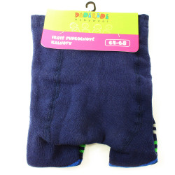 Tmavě modré pruhované chlapecké froté punčochy Marios - velikost - 62/68
