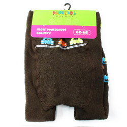 Tmavě hnědé chlapecké froté punčochy Marios - velikost - 62/68