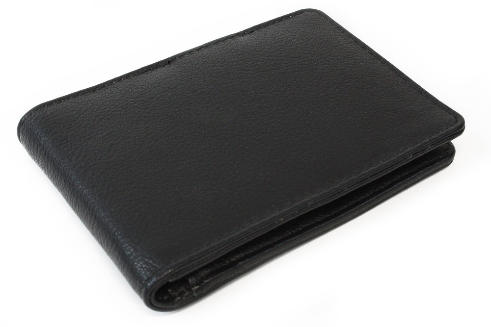 Černá pánská kožená peněženka dolarka s klipem Jerahmeel