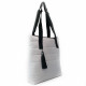 Světle šedá dámská prošívaná shopper kabelka Aymery