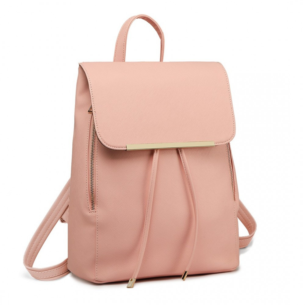 Světle růžový stylový dámský módní batoh Frell