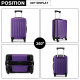 Fialový cestovní kvalitní prostorný velký kufr Bartie