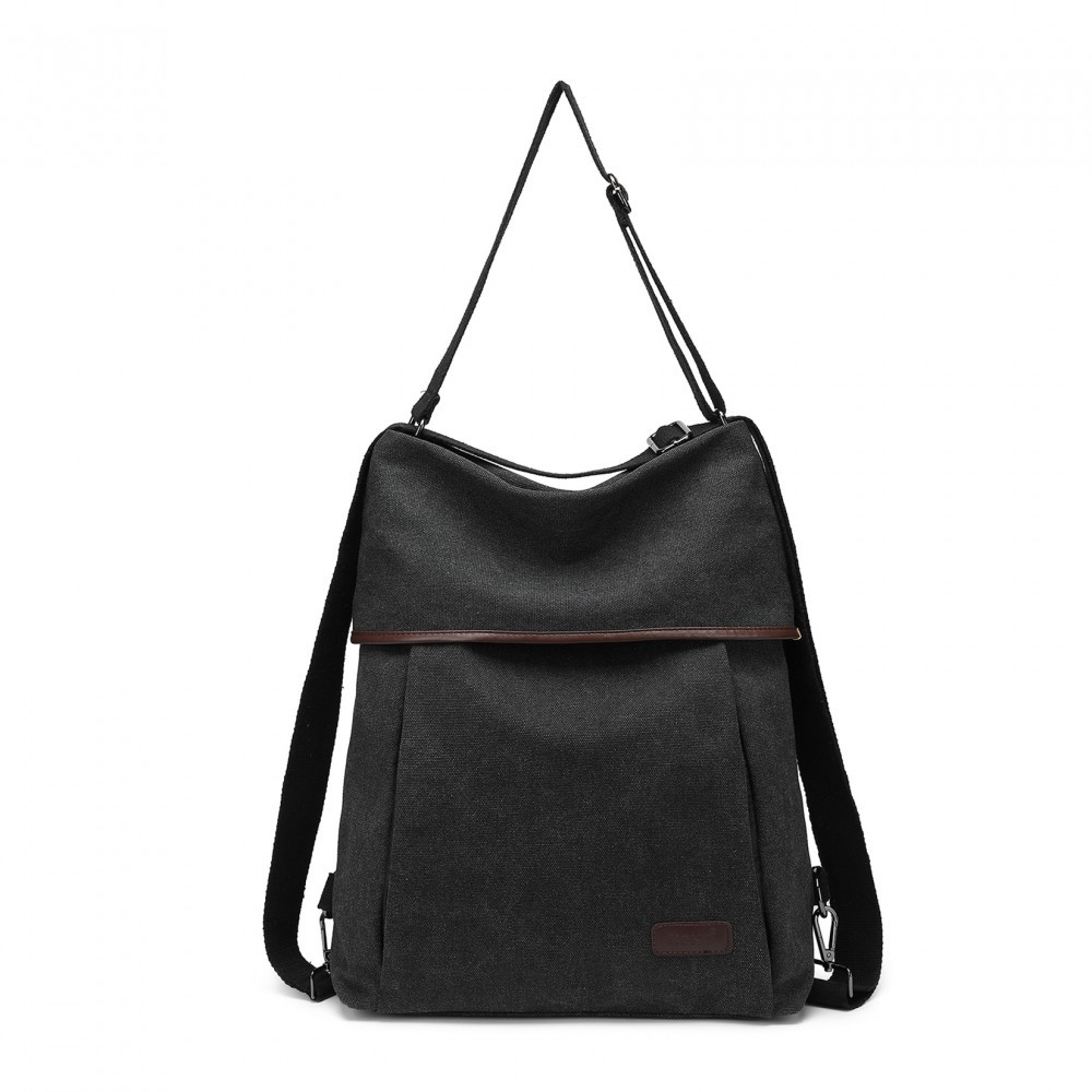 Černá dámská kabelka s kombinací batohu Matania
