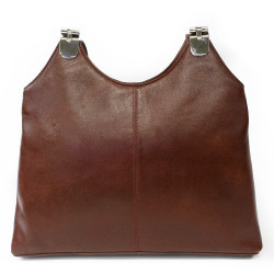 Hnědá dámská kožená kabelka Penelopie