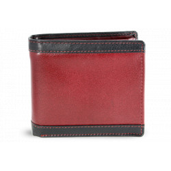 Červenočerná pánská kožená peněženka Elof