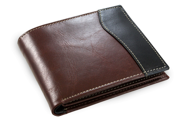 Hnědočerná pánská kožená peněženka Hakon